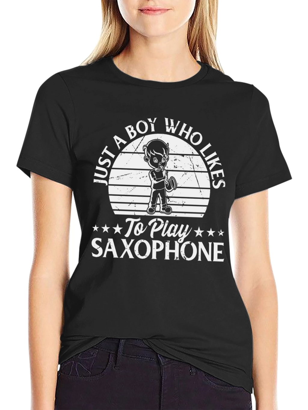 Boy Who Likes Saxophone T-Shirt