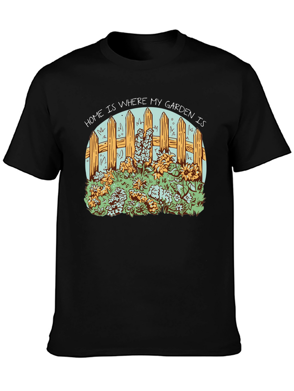 Home Is Where My Garden Is Black Tee