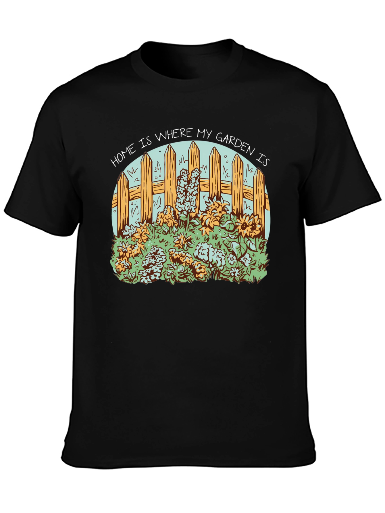 Home Is Where My Garden Is Black Tee