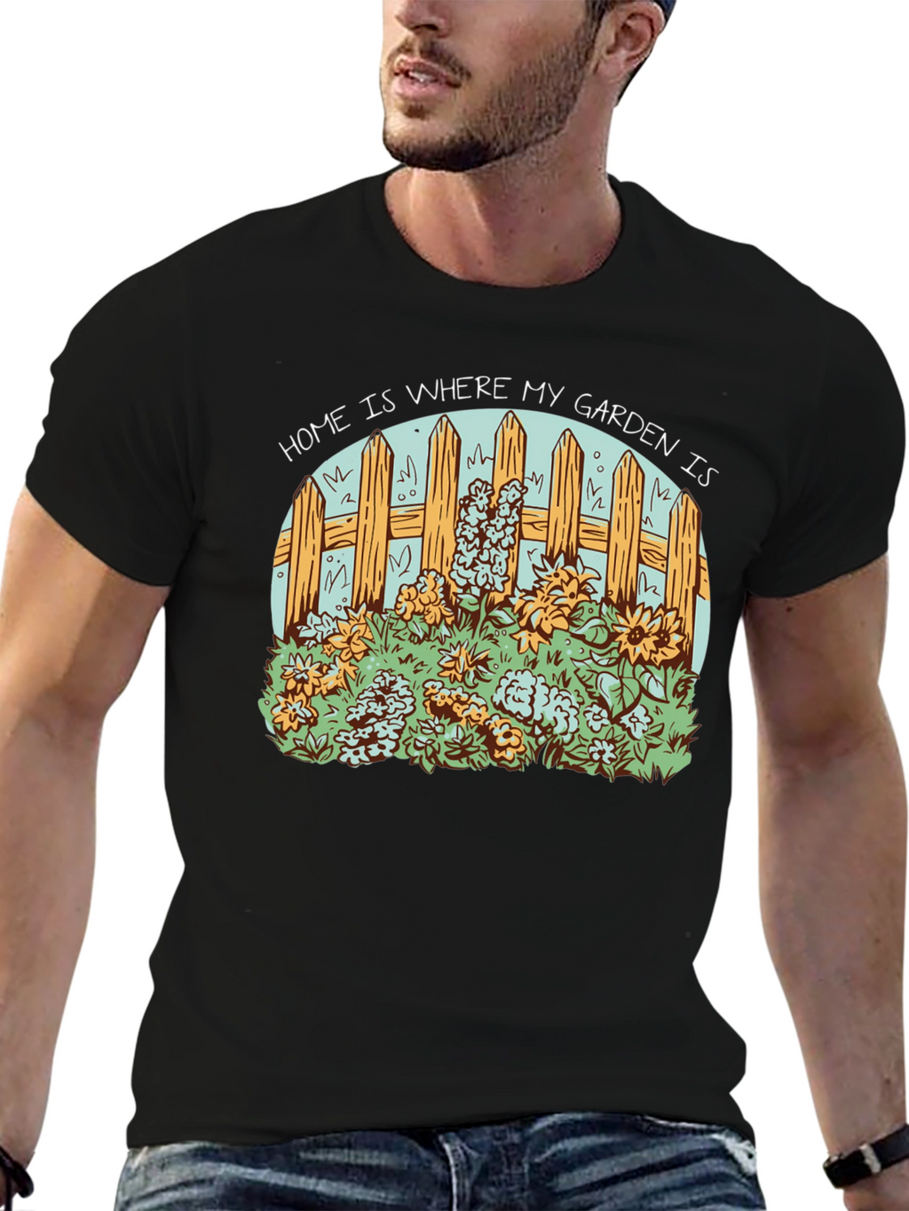 Home Is Where My Garden Is Black Tee
