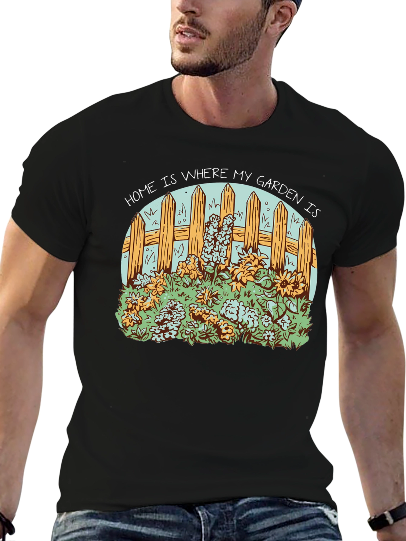 Home Is Where My Garden Is Black Tee