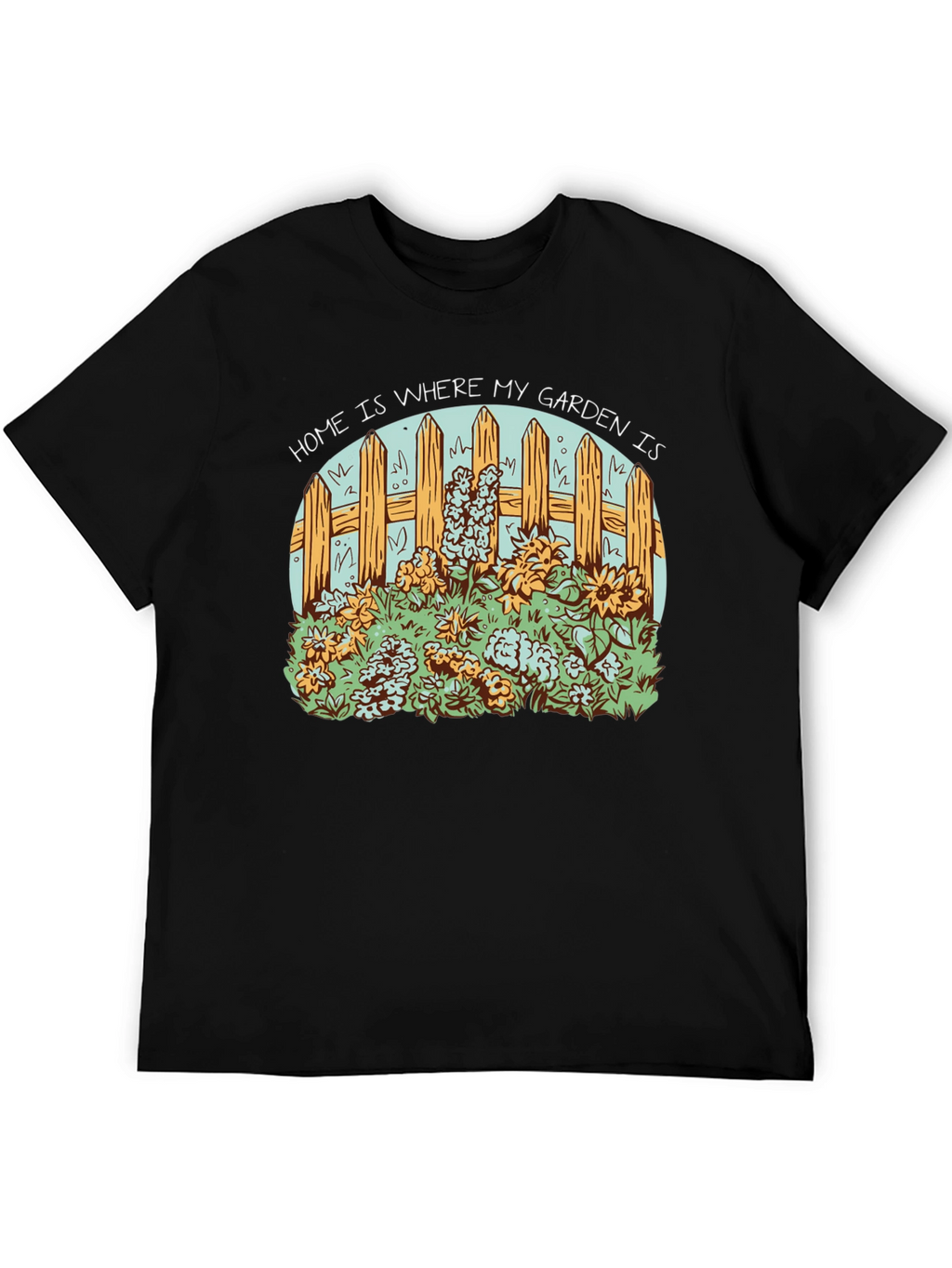 Home Is Where My Garden Is Black Tee