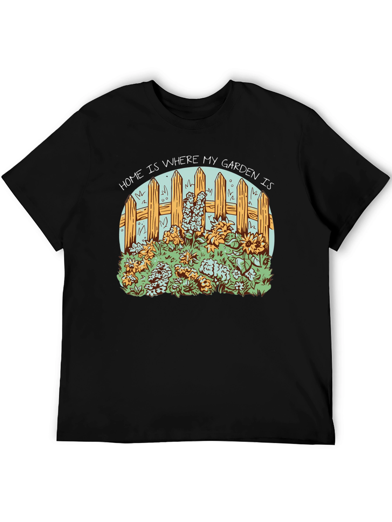 Home Is Where My Garden Is Black Tee