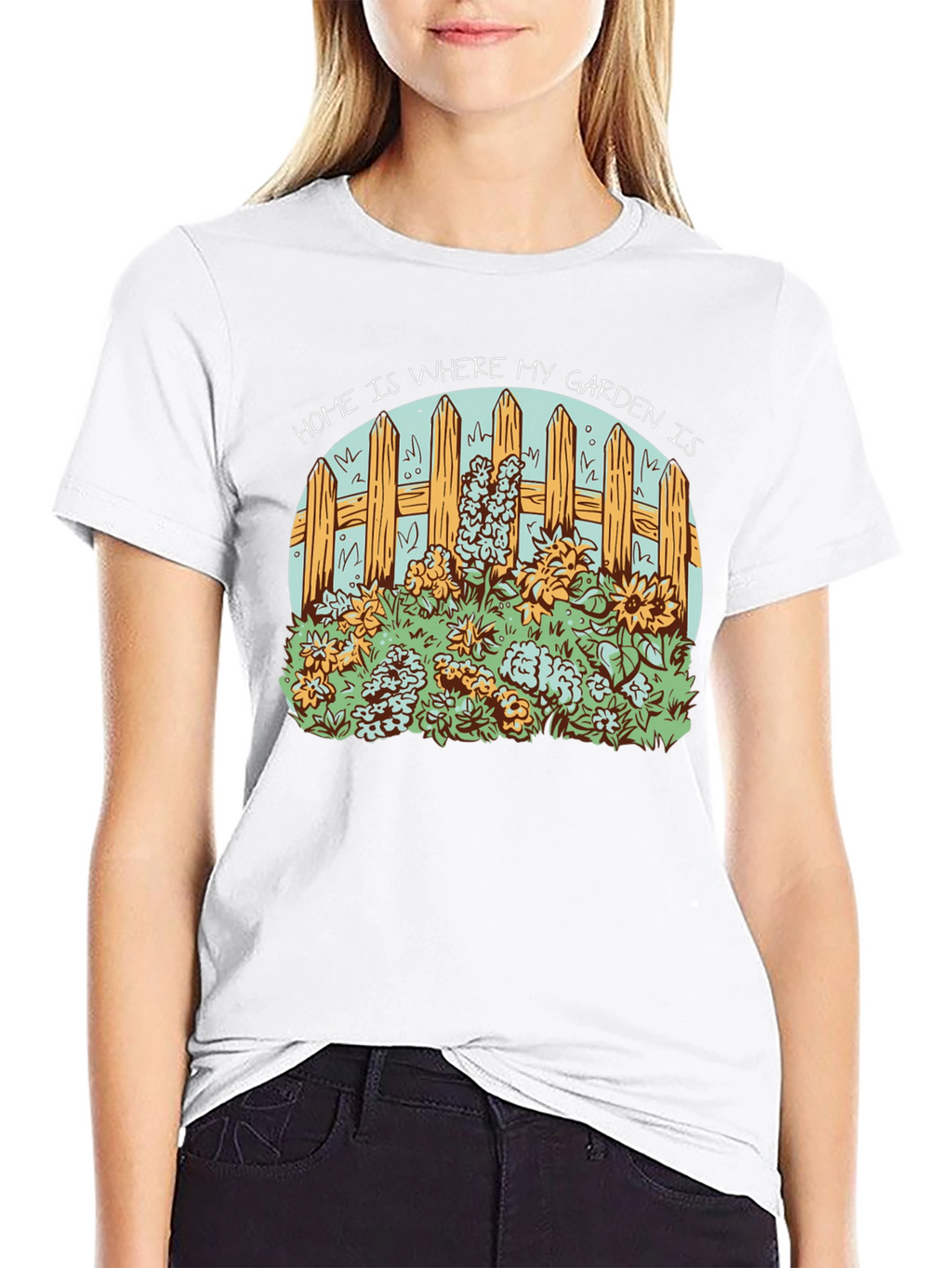 Home Is Where My Garden Is Black Tee