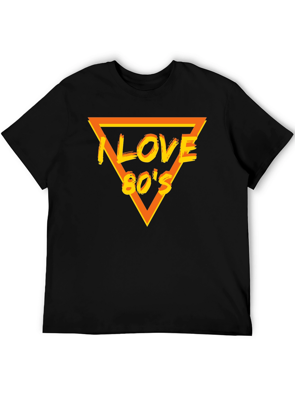 I Love 80s Black T-Shirt - Retro Style!