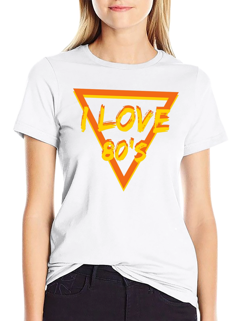 I Love 80s Black T-Shirt - Retro Style!