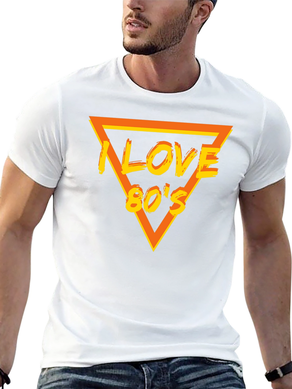 I Love 80s Black T-Shirt - Retro Style!