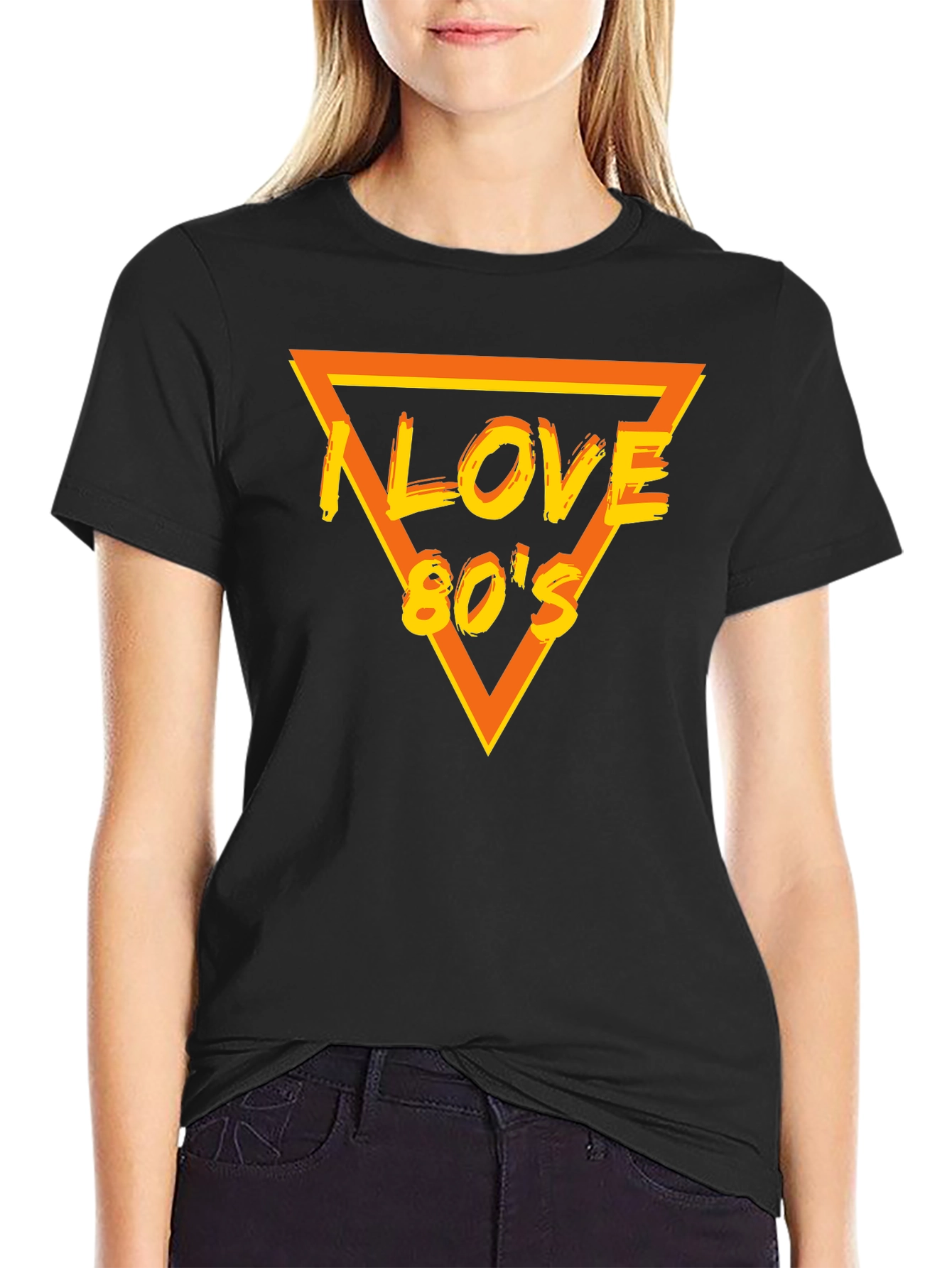 I Love 80s Black T-Shirt - Retro Style!
