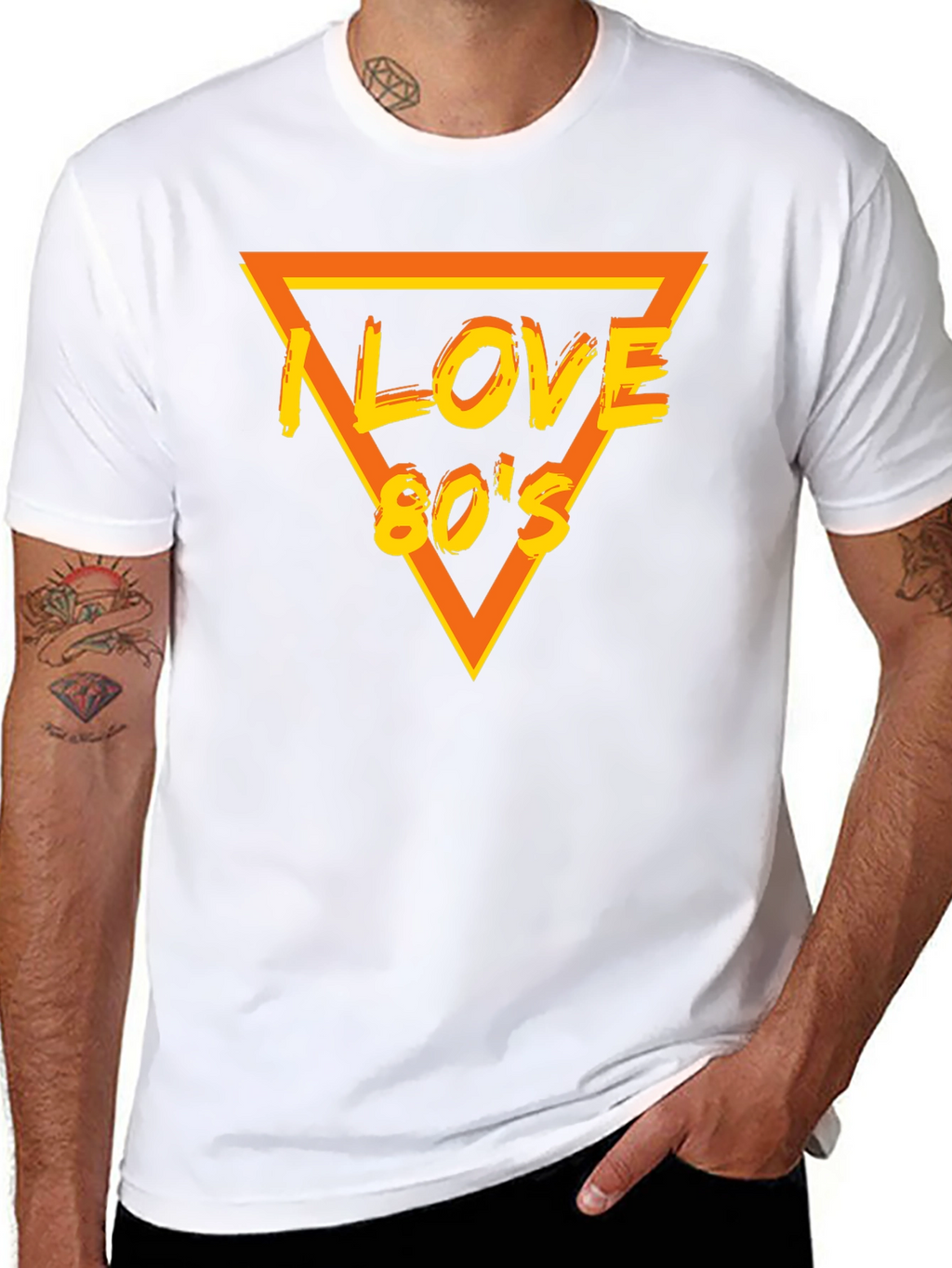 I Love 80s Black T-Shirt - Retro Style!