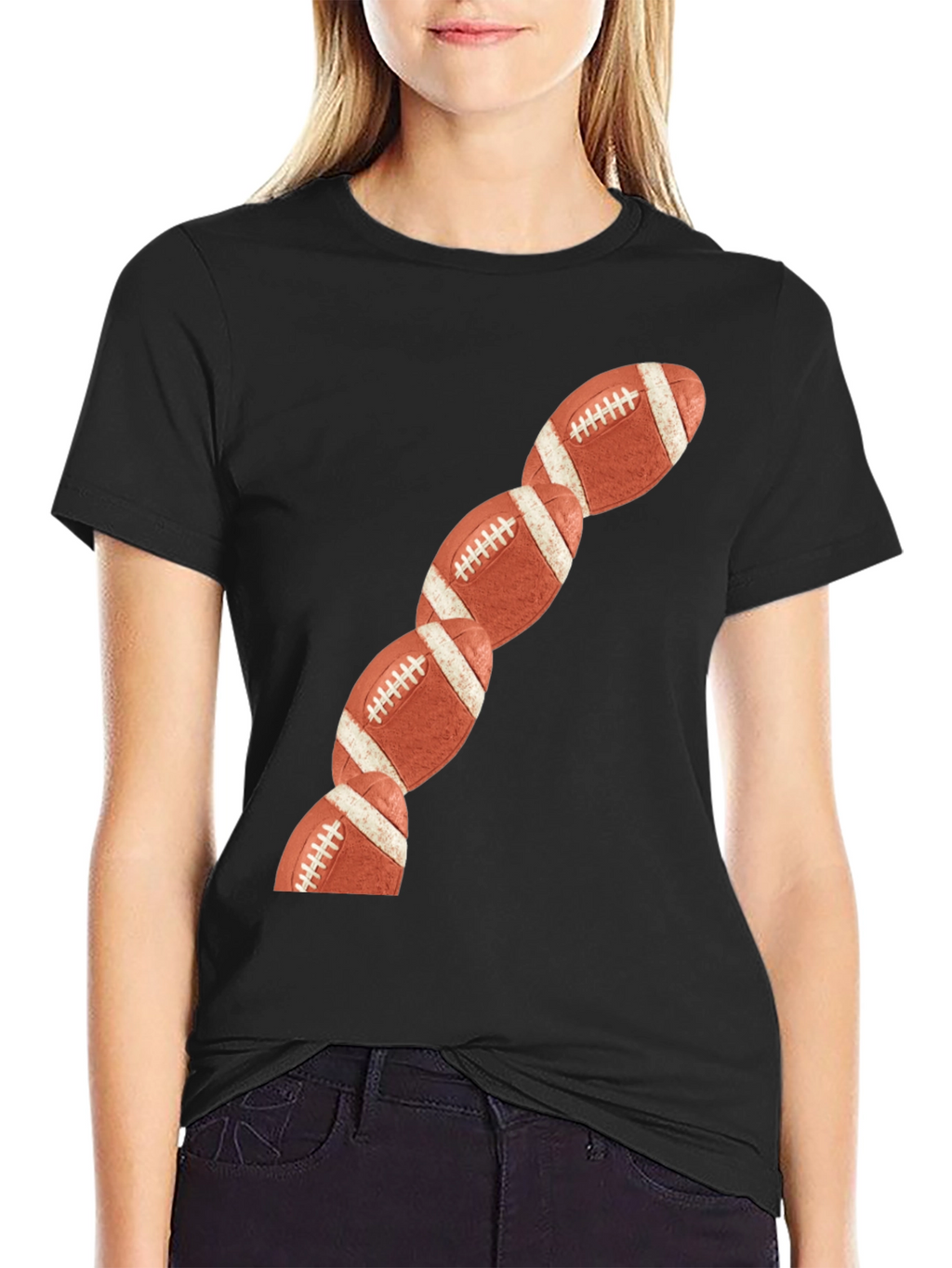 Football Chain T-Shirt - Sports Fan Apparel