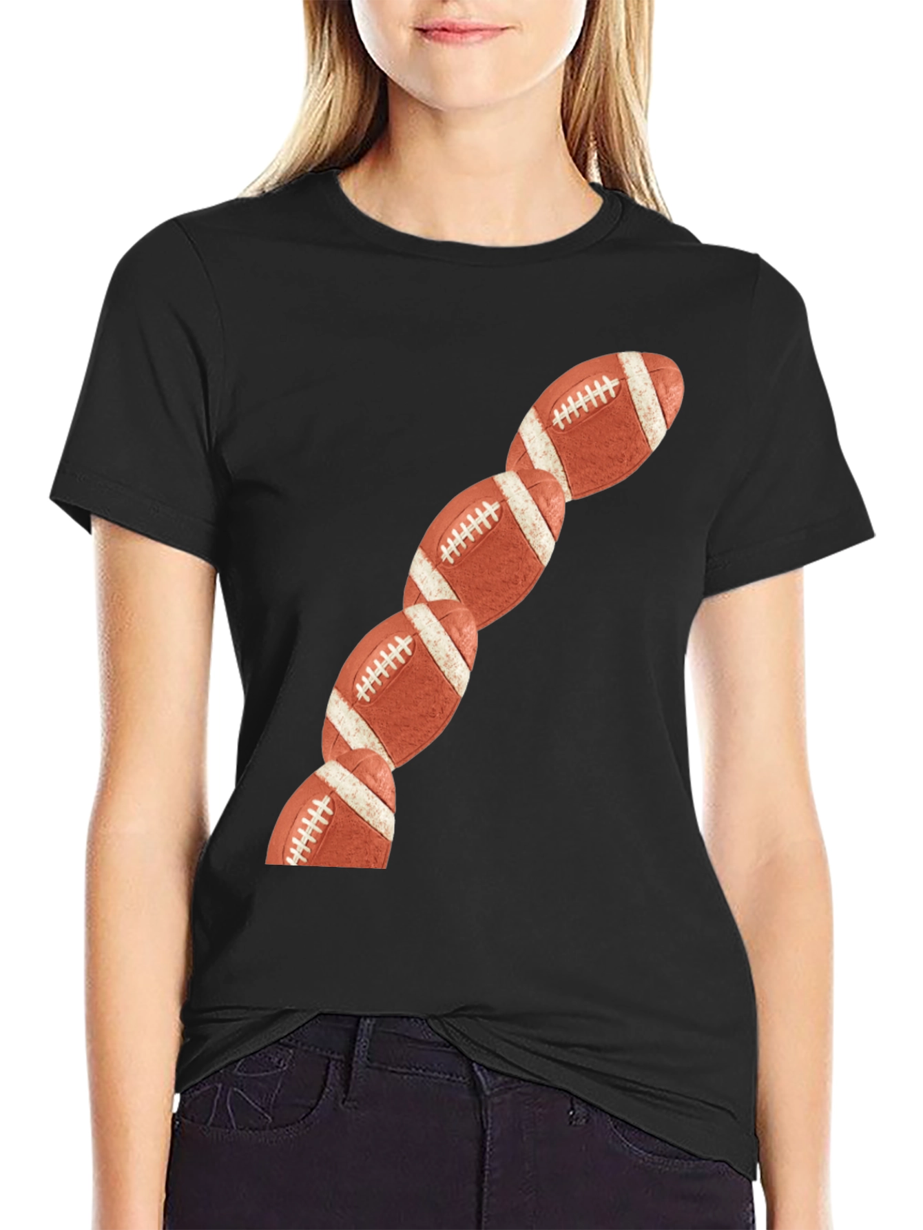 Football Chain T-Shirt - Sports Fan Apparel