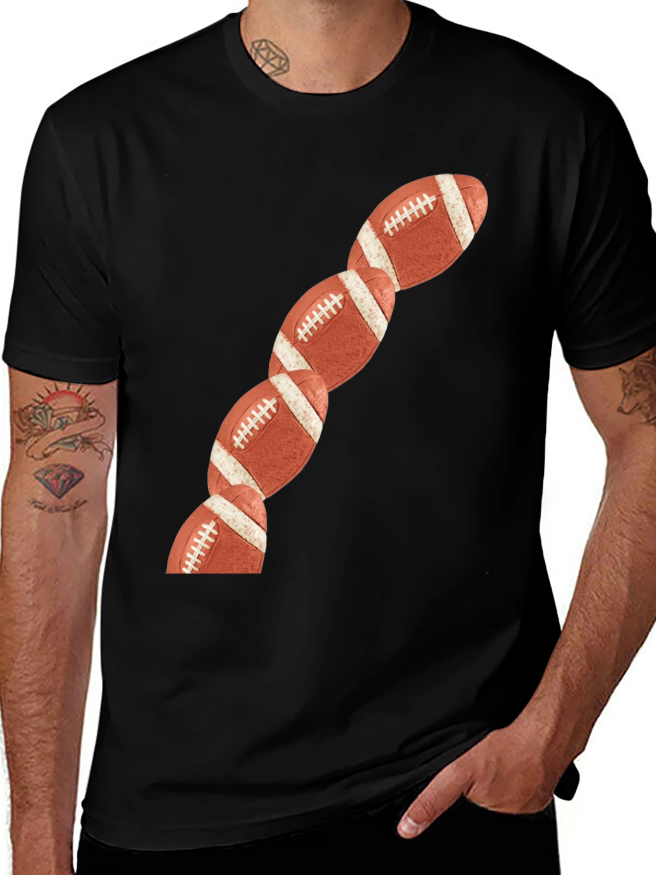 Football Chain T-Shirt - Sports Fan Apparel