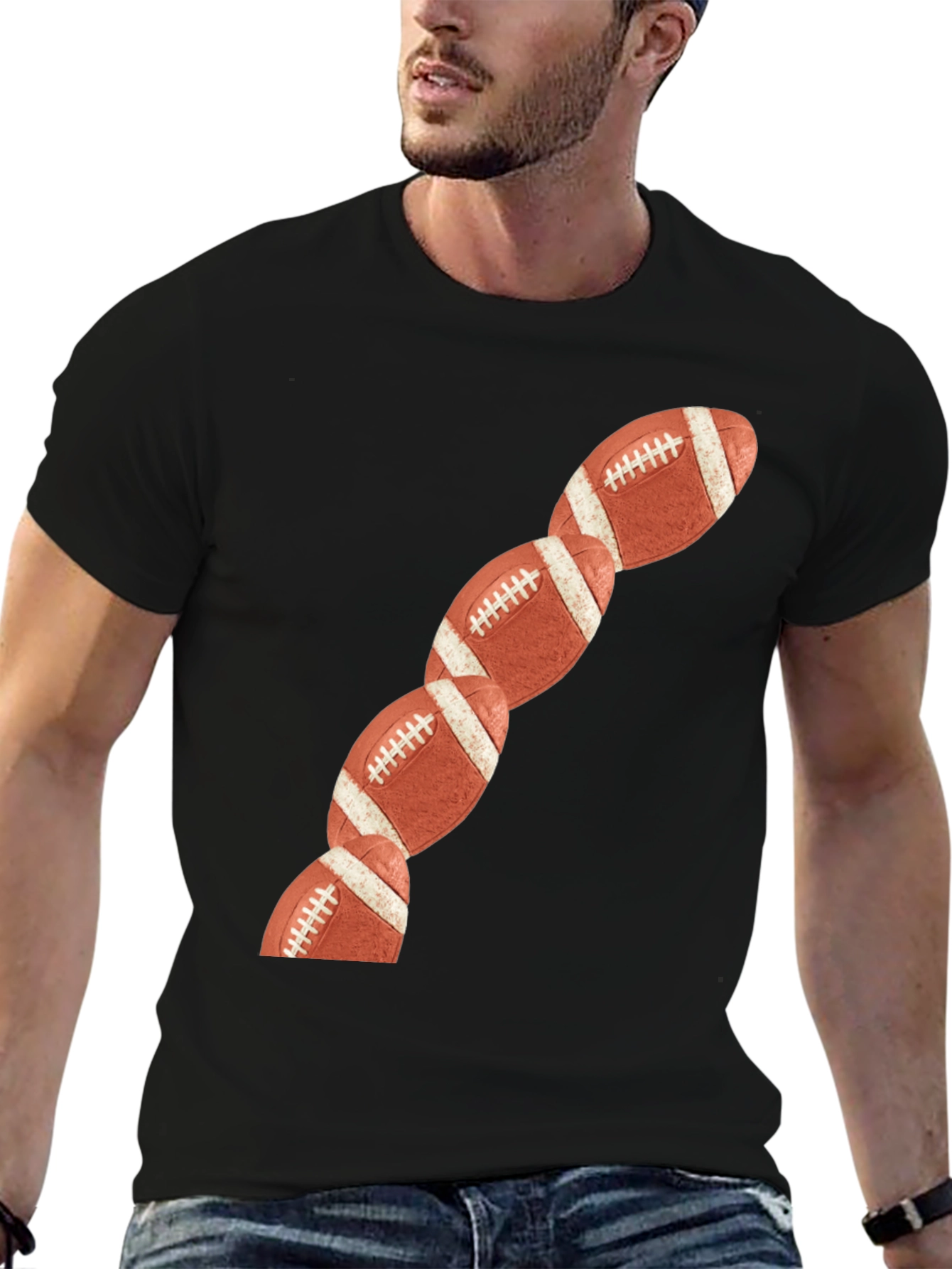 Football Chain T-Shirt - Sports Fan Apparel