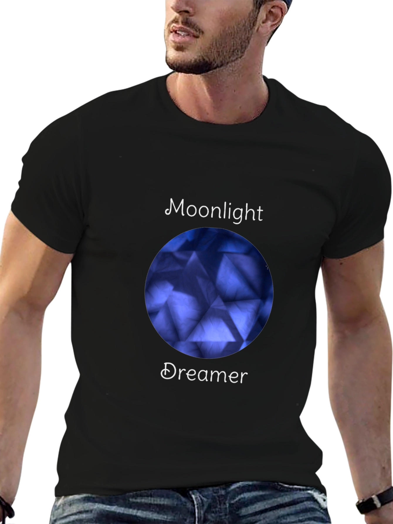 Moonlight Dreamer Black T-Shirt