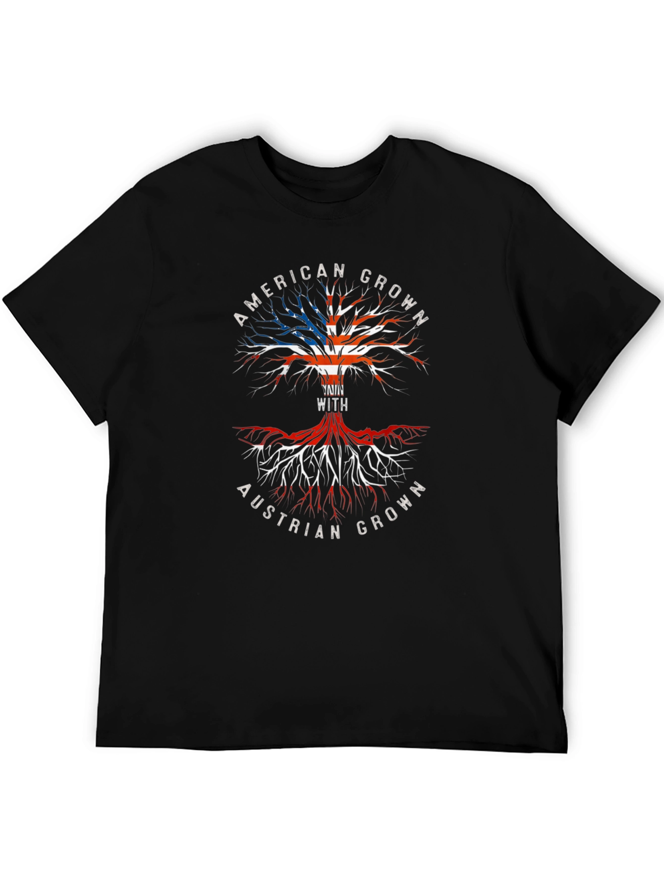 American Austrian Roots Tree Graphic T-Shirt