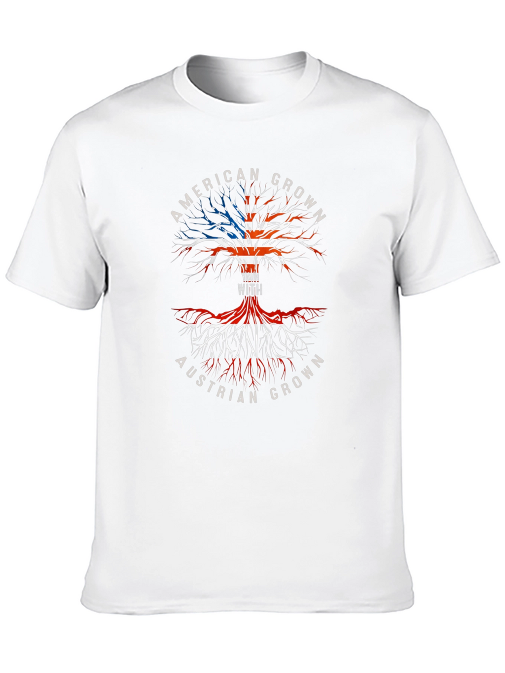 American Austrian Roots Tree Graphic T-Shirt