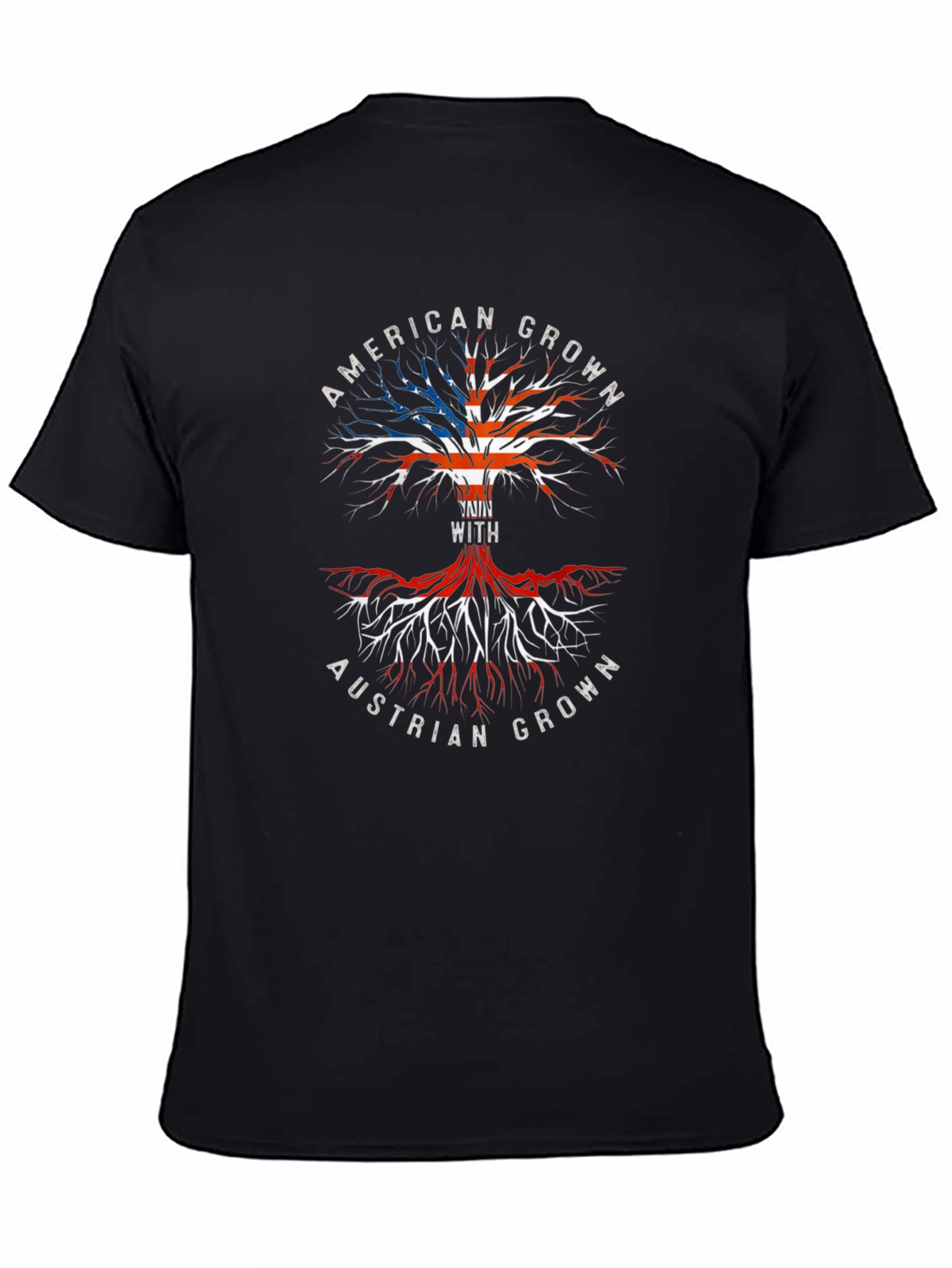 American Austrian Roots Tree Graphic T-Shirt
