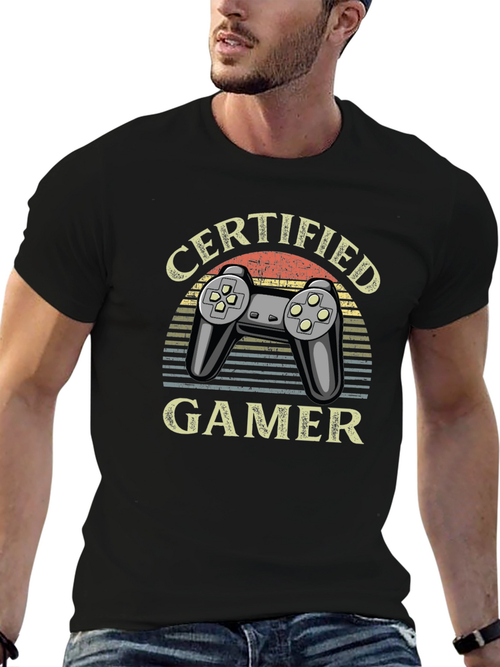 Certified Gamer T-Shirt - Retro Gaming Design