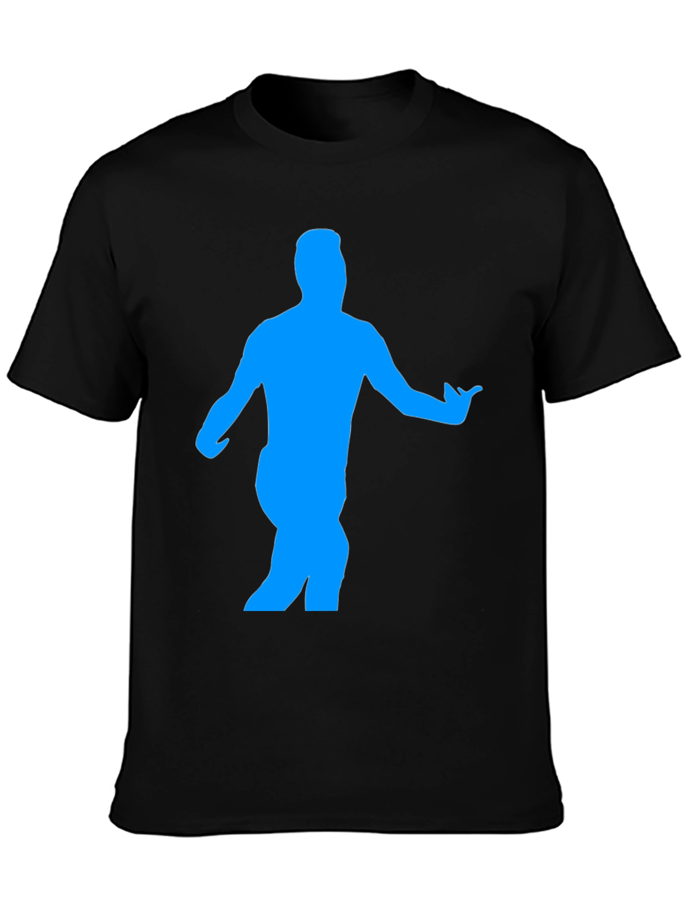 Mens Black T-Shirt with Blue Dancer Graphic