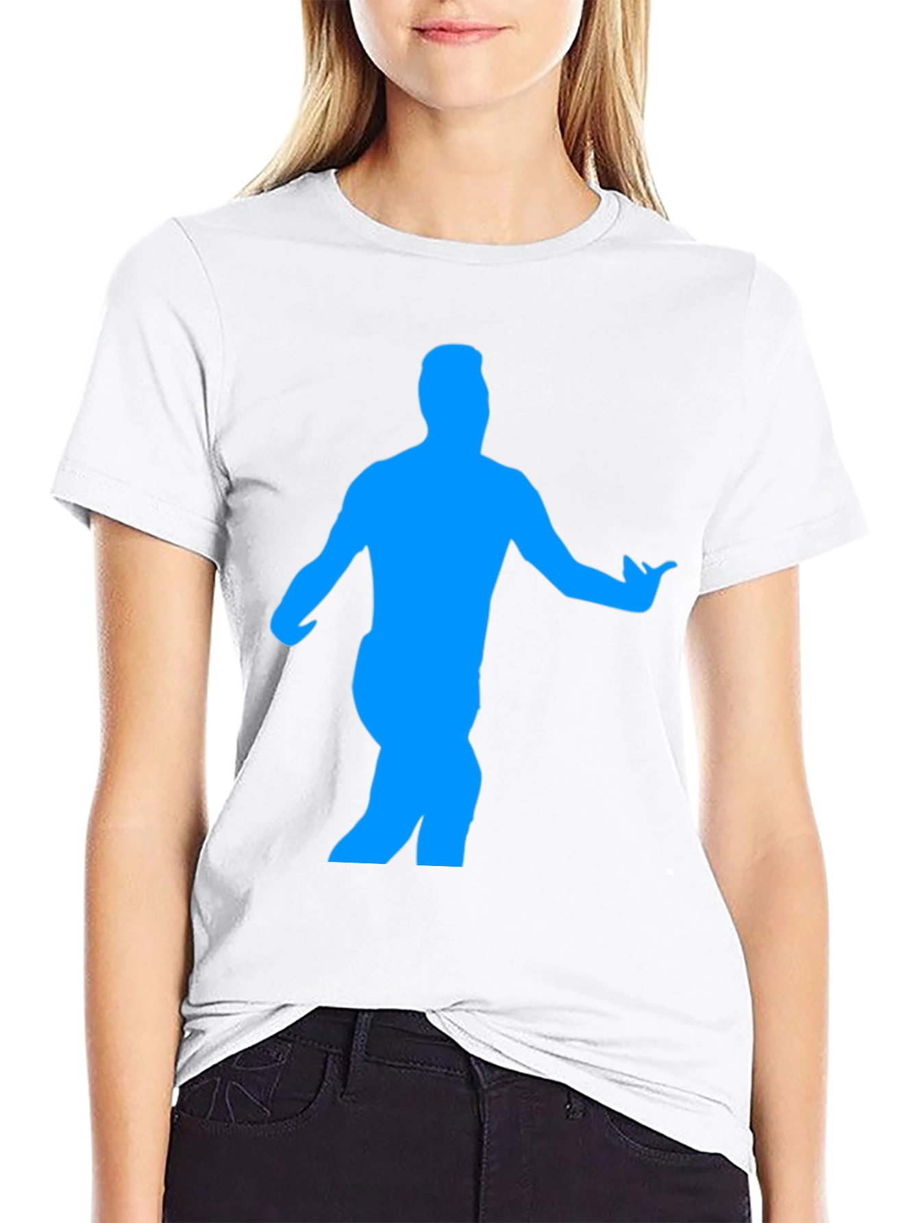 Mens Black T-Shirt with Blue Dancer Graphic
