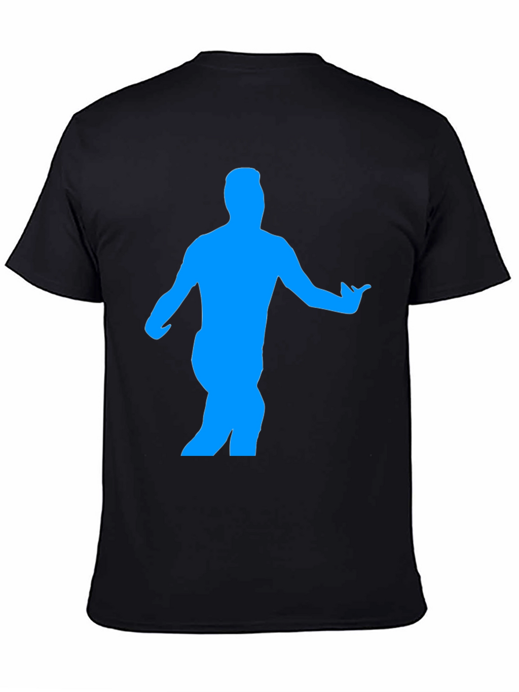 Mens Black T-Shirt with Blue Dancer Graphic