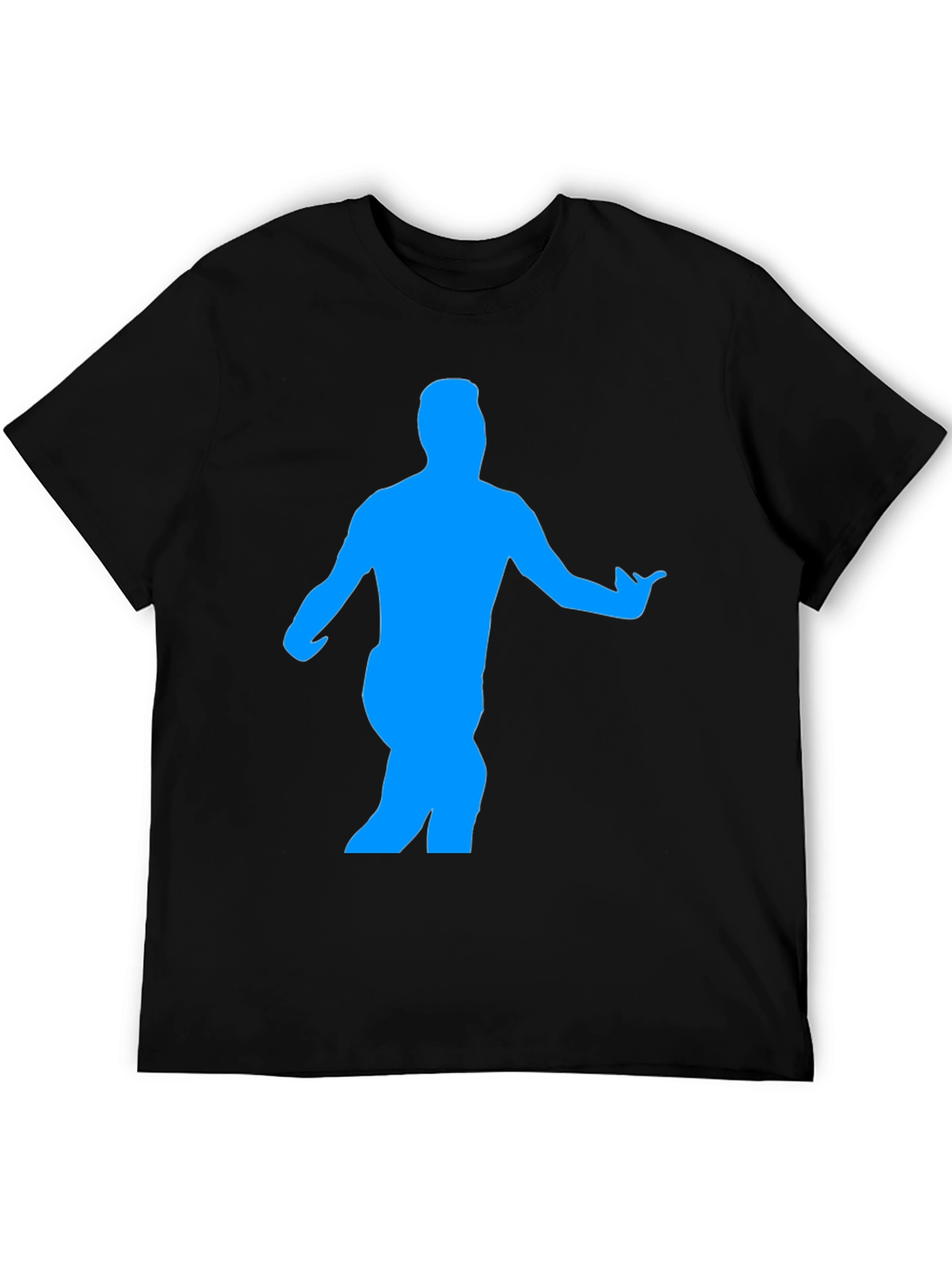 Mens Black T-Shirt with Blue Dancer Graphic