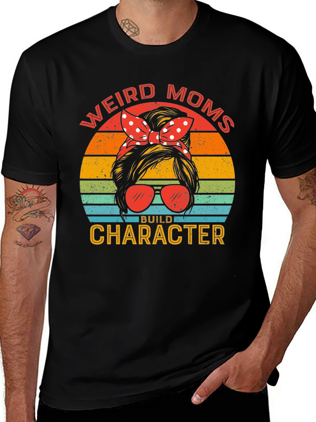 Weird Moms Build Character Graphic Tee