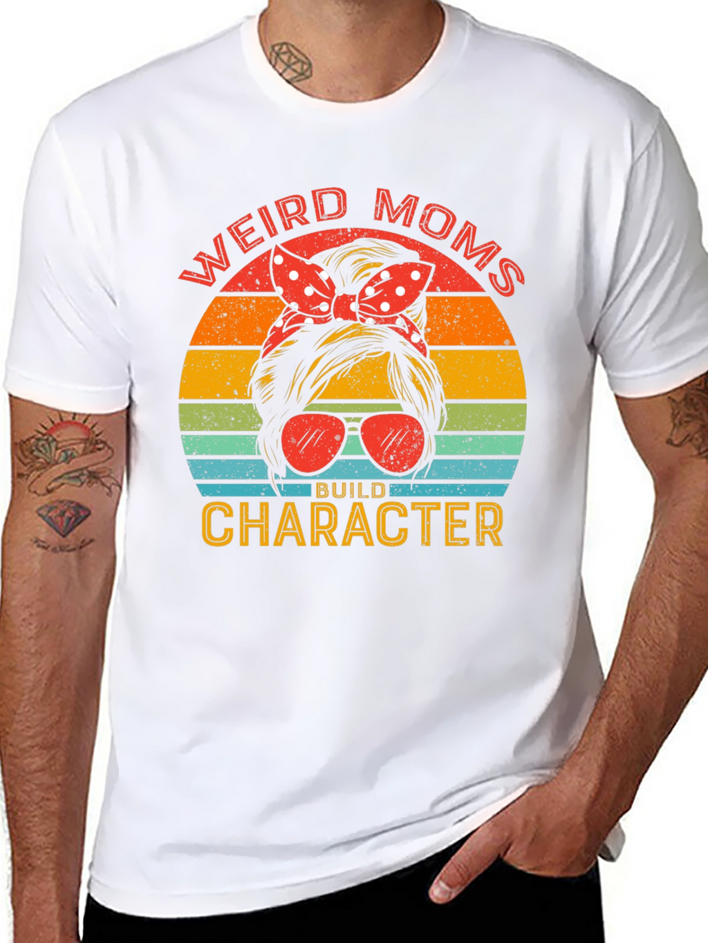 Weird Moms Build Character Graphic Tee