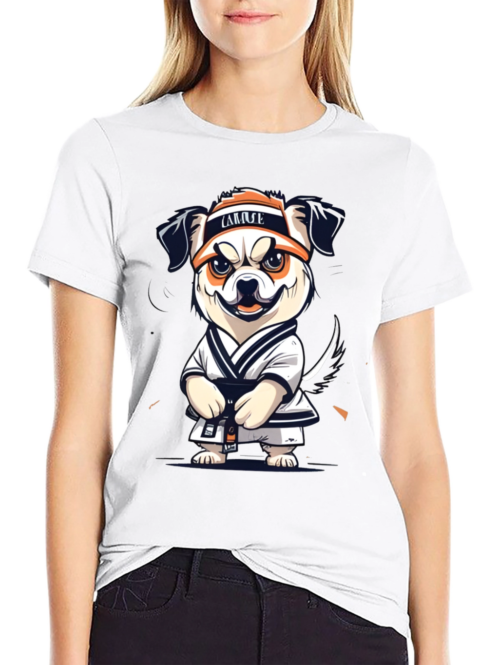 Karate Dog Graphic T-Shirt