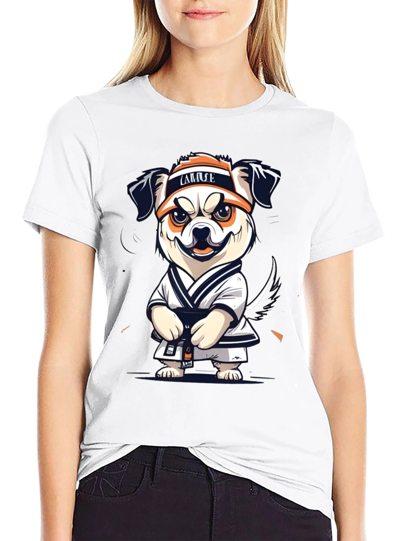 Karate Dog Graphic T-Shirt