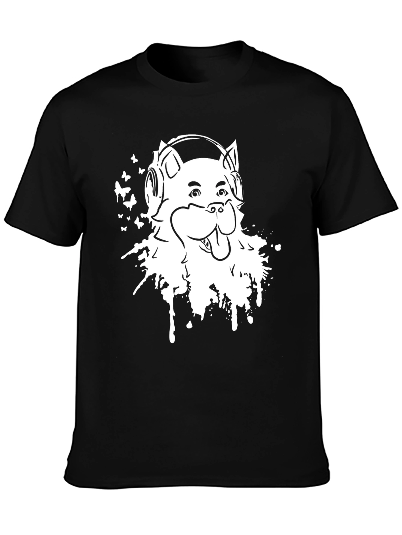 Cool Dog Graphic Tee - Music Lover Design