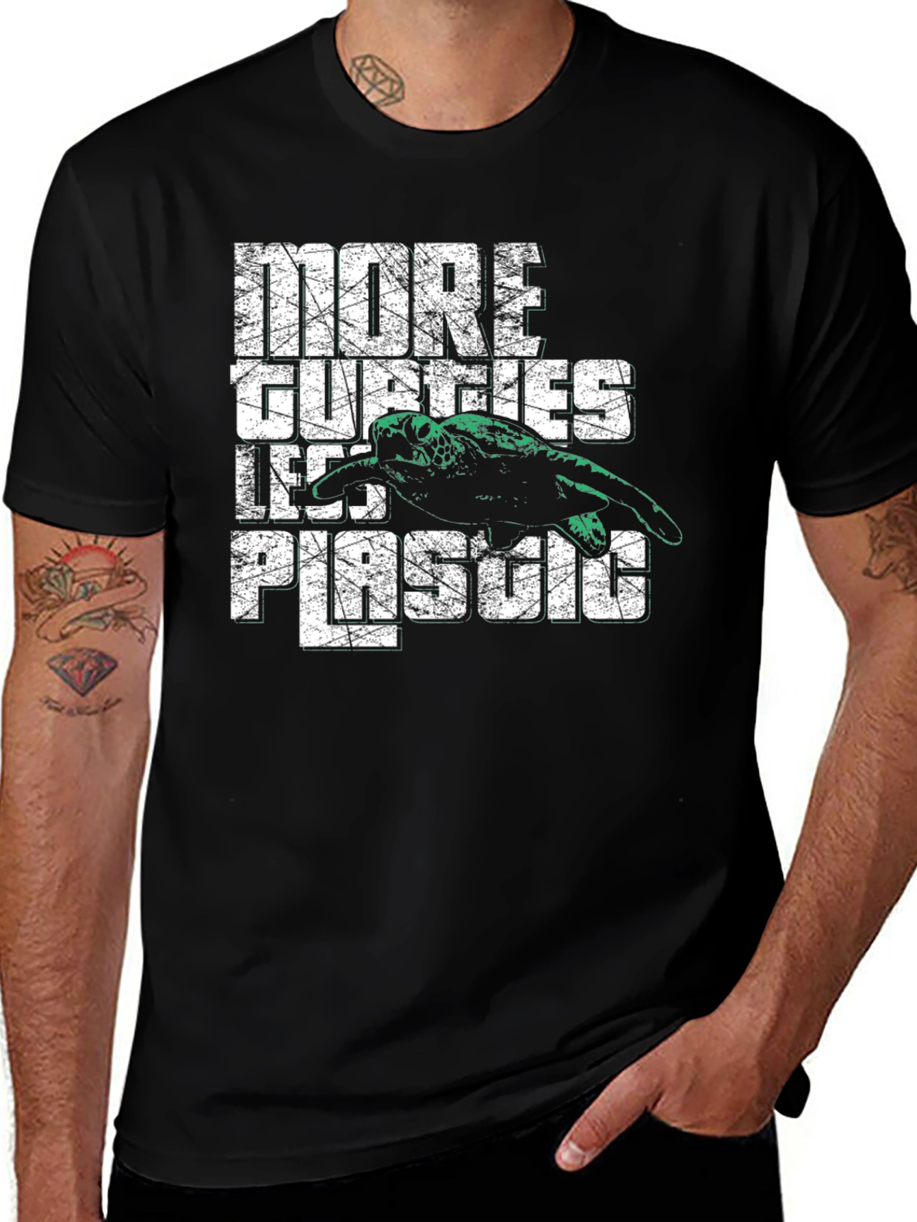 Eco-Friendly Turtle Graphic Tee