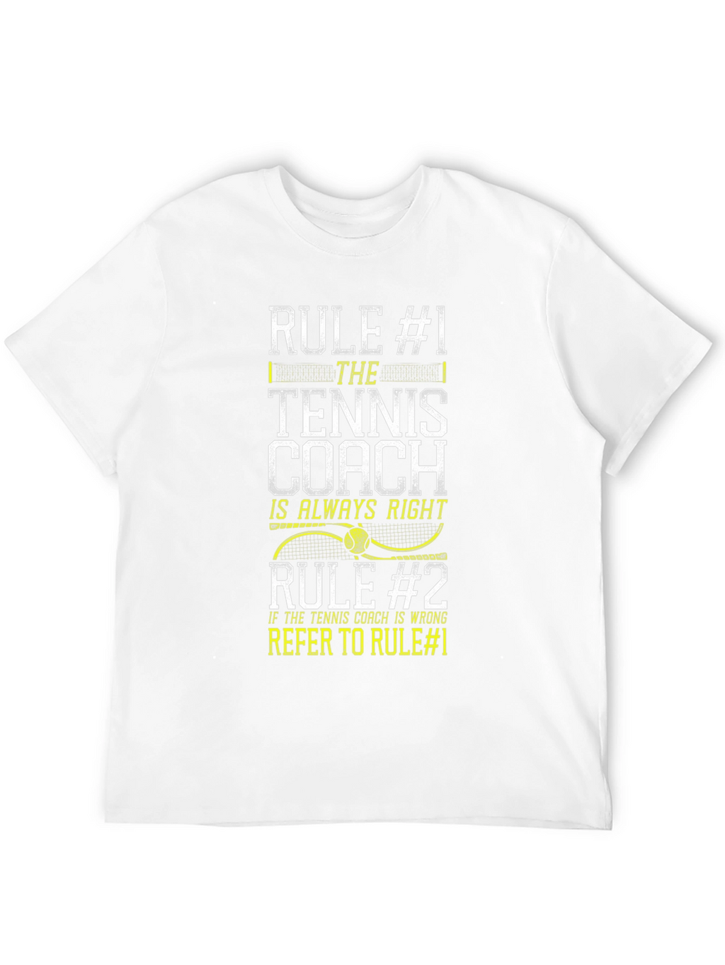 Tennis Coach Rules T-Shirt Funny Gift