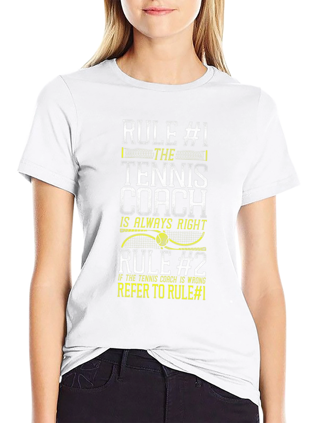 Tennis Coach Rules T-Shirt Funny Gift