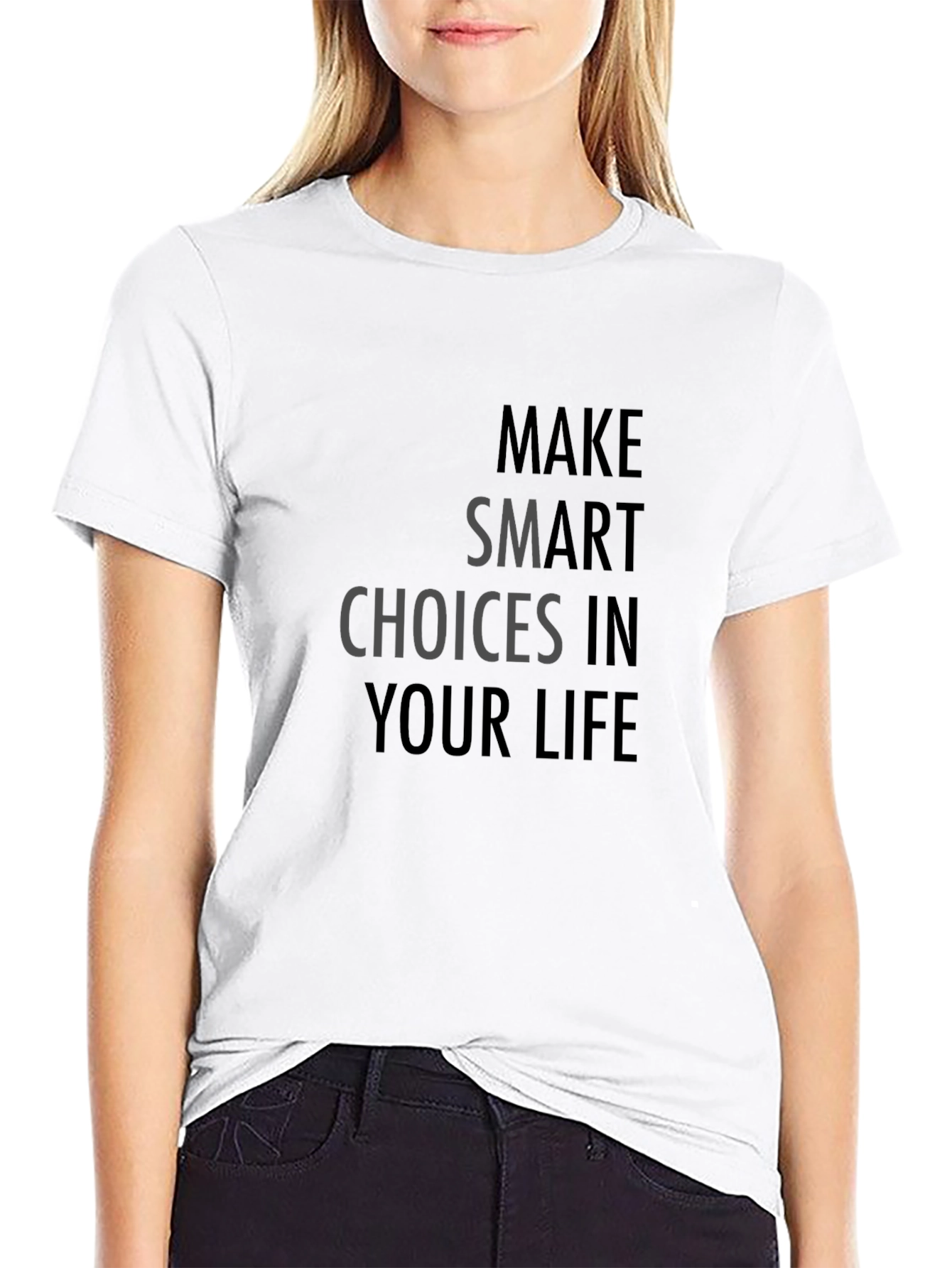 Make Smart Choices Black Graphic T-Shirt