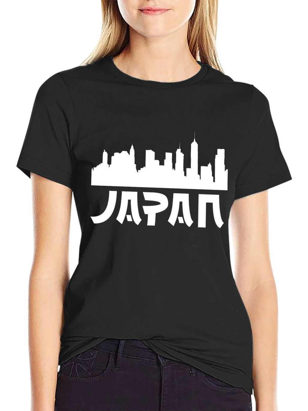 Japan Skyline Graphic Tee - Mens Black T-Shirt