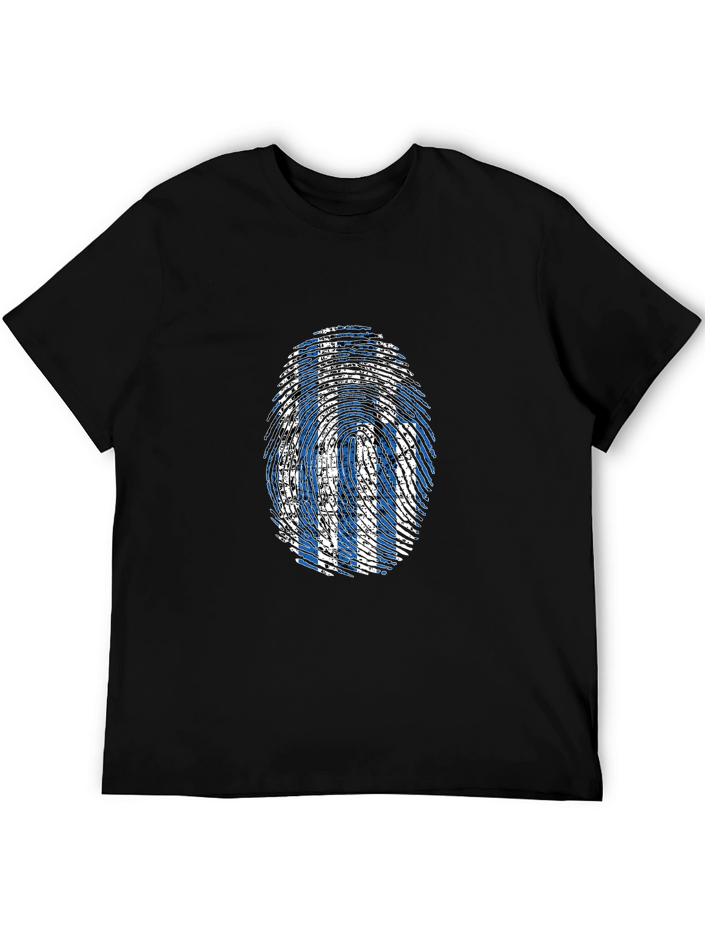 Greek Flag Fingerprint Graphic Tee