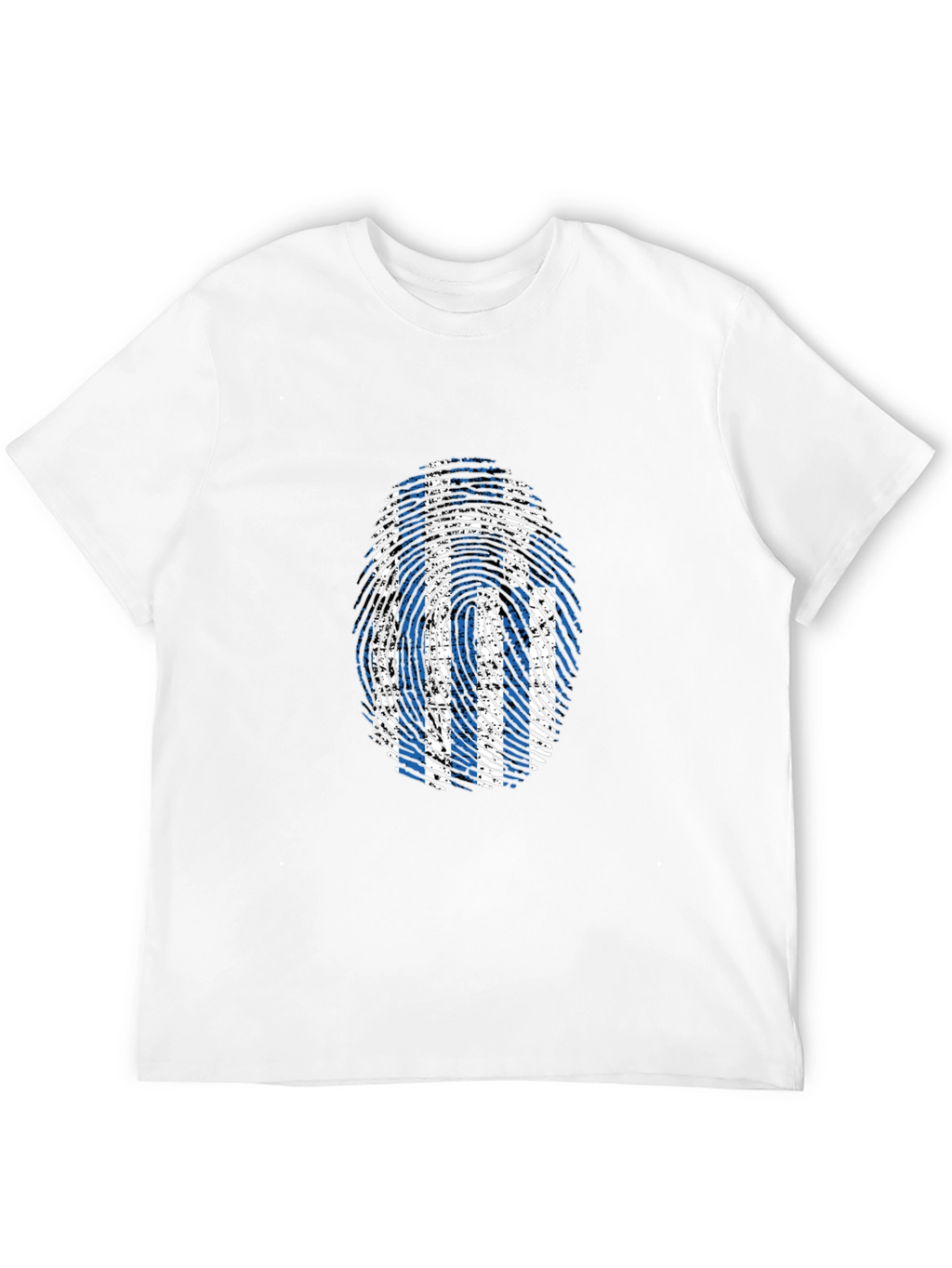 Greek Flag Fingerprint Graphic Tee
