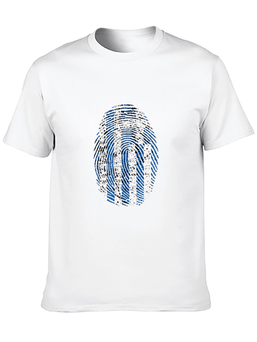 Greek Flag Fingerprint Graphic Tee