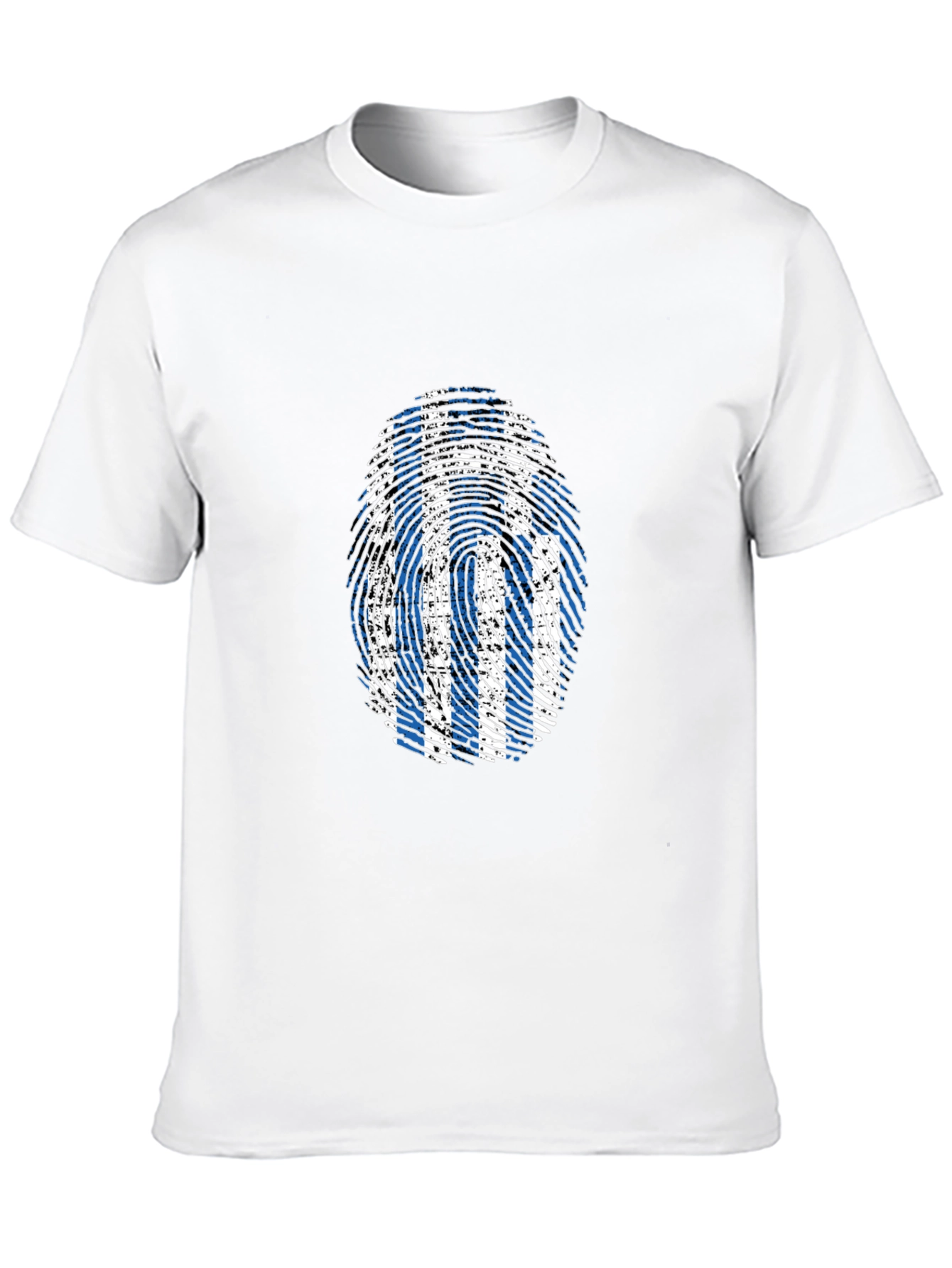 Greek Flag Fingerprint Graphic Tee