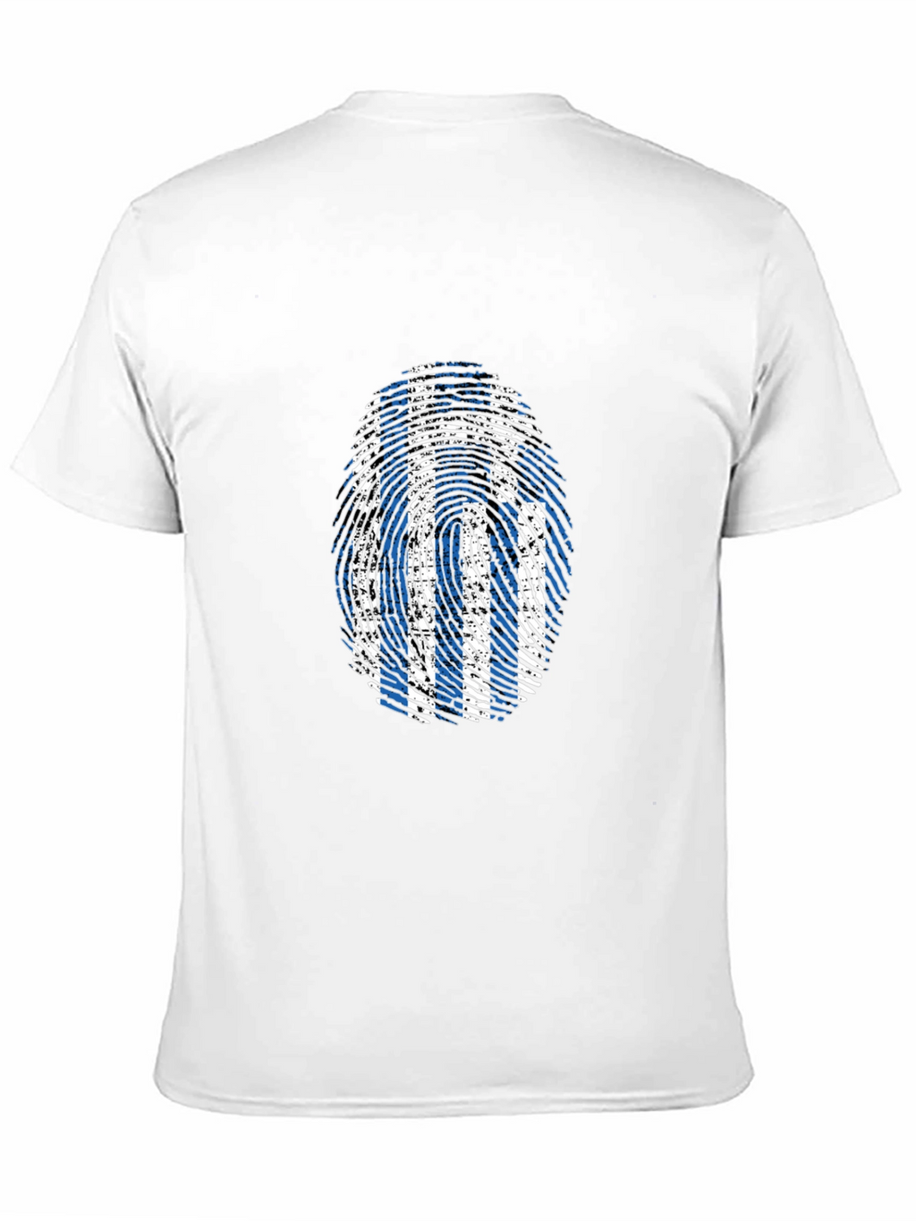 Greek Flag Fingerprint Graphic Tee