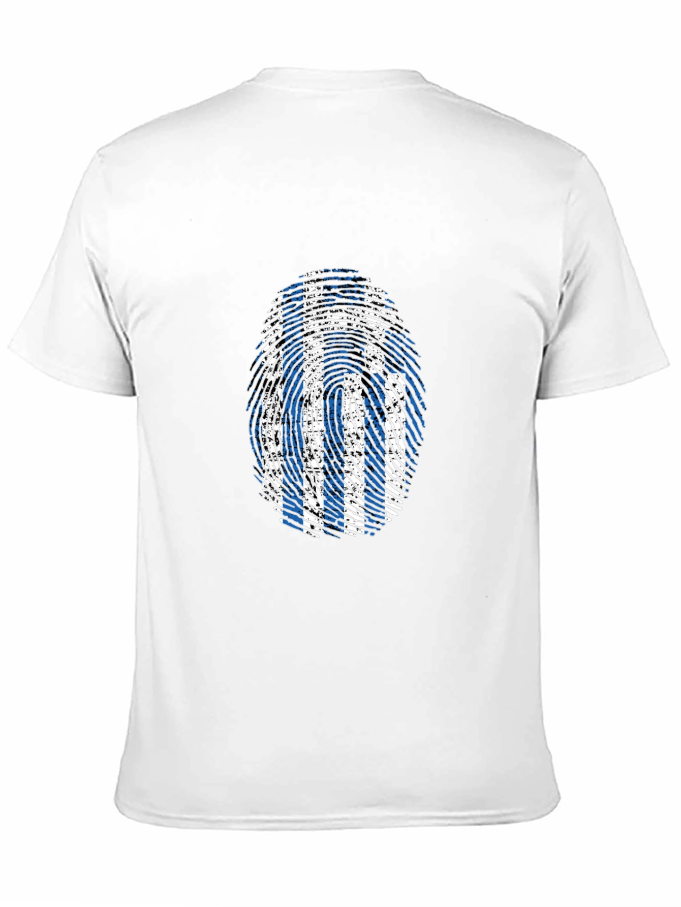 Greek Flag Fingerprint Graphic Tee