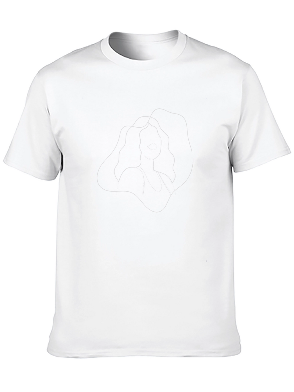 Abstract Portrait Black T-Shirt - Modern Style