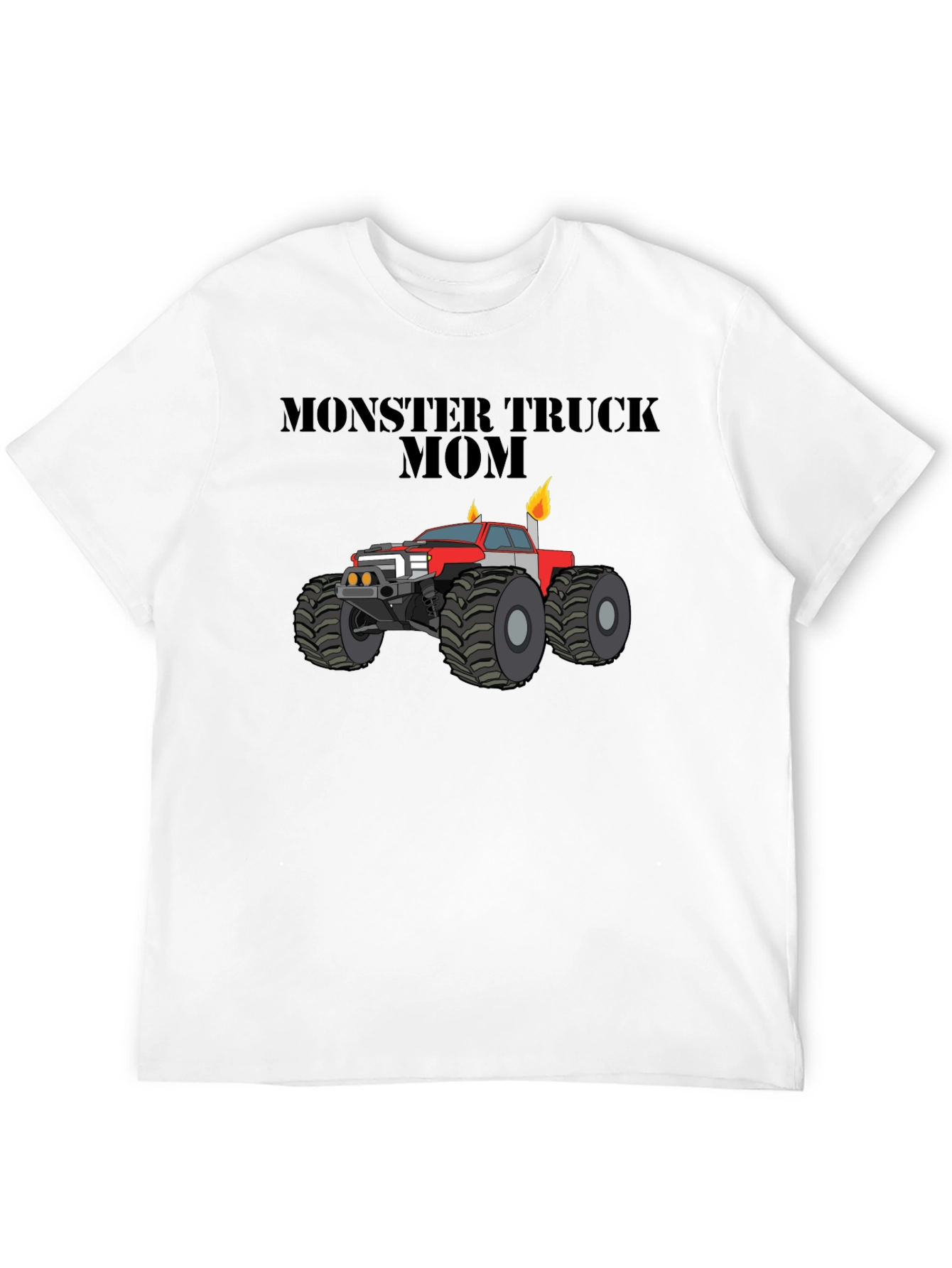 Monster Truck Mom Black Graphic T-Shirt