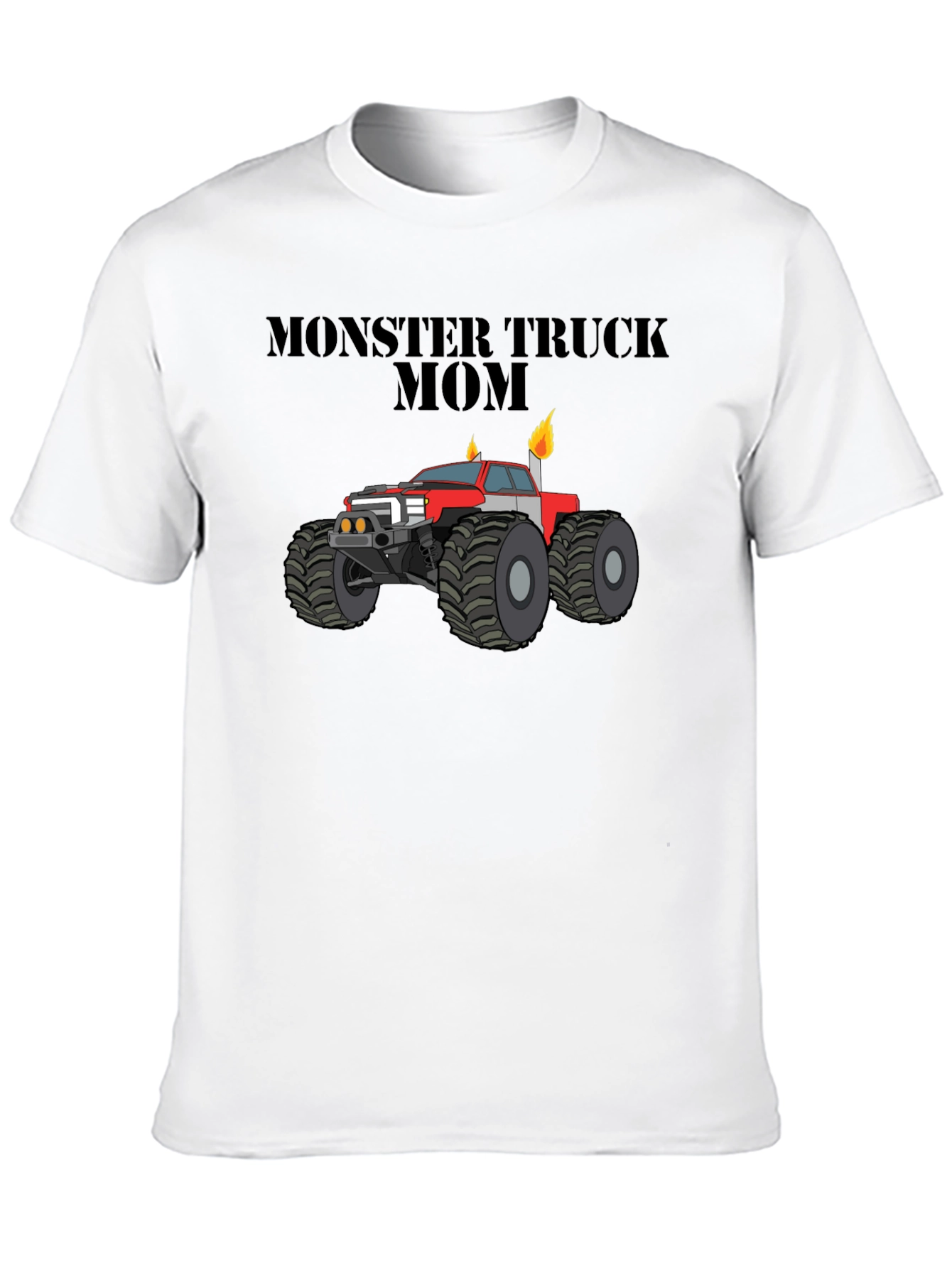 Monster Truck Mom Black Graphic T-Shirt