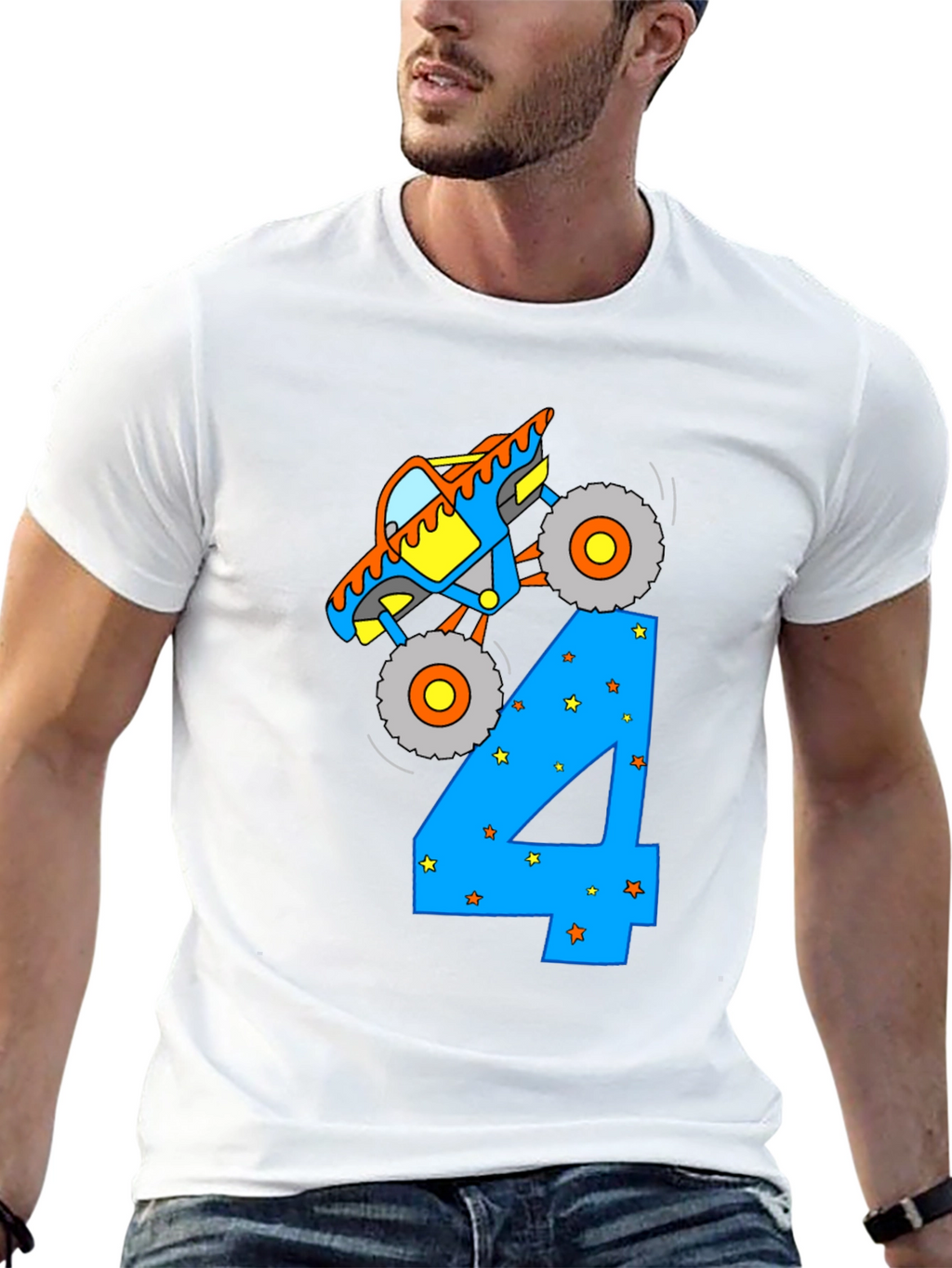 Monster Truck Birthday 4 T-Shirt