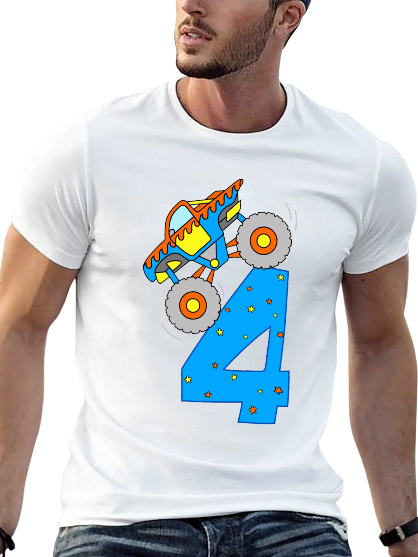 Monster Truck Birthday 4 T-Shirt