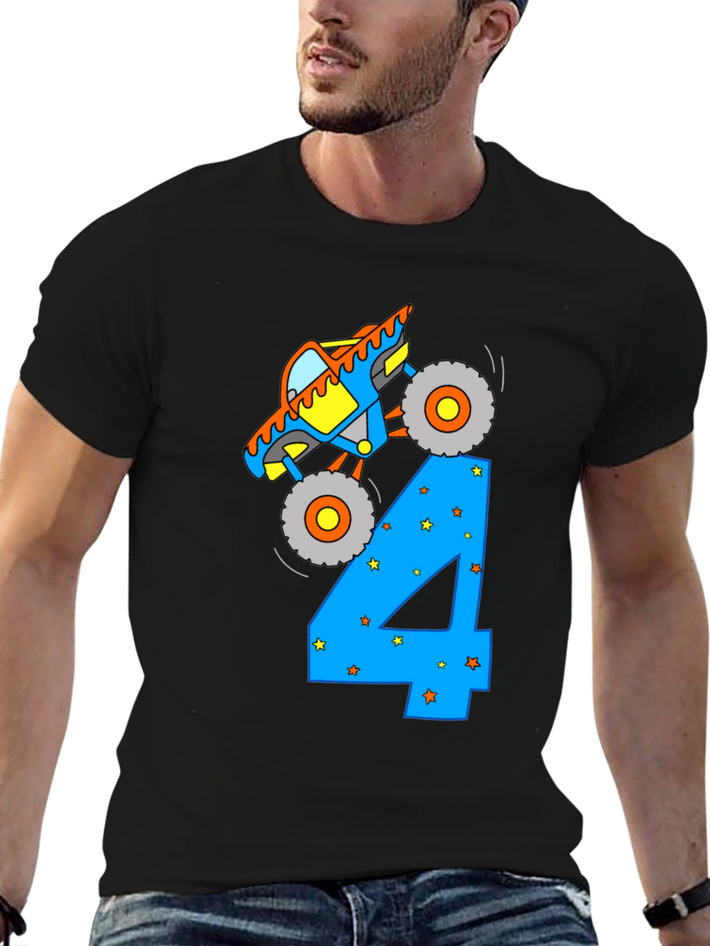 Monster Truck Birthday 4 T-Shirt