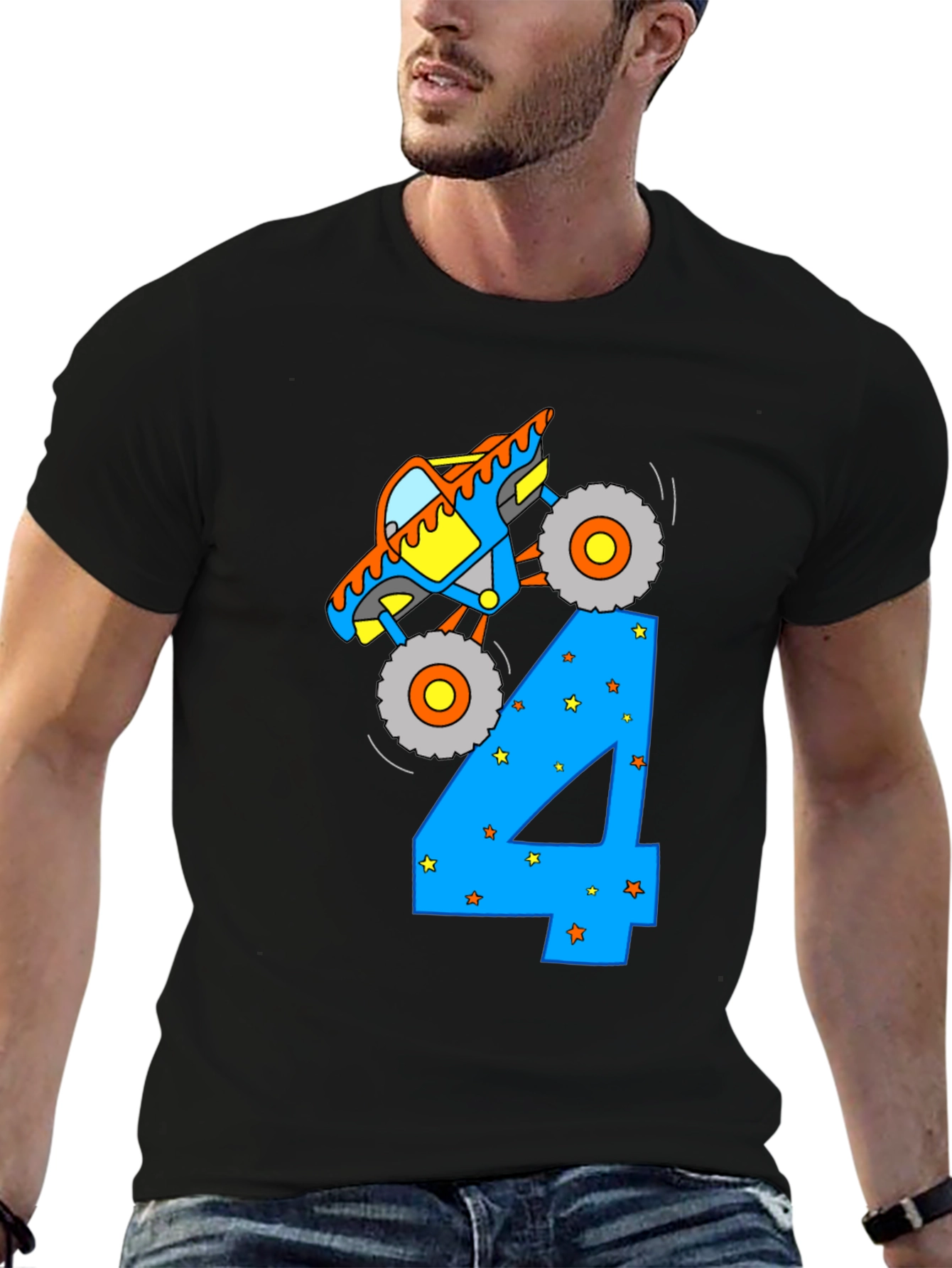 Monster Truck Birthday 4 T-Shirt