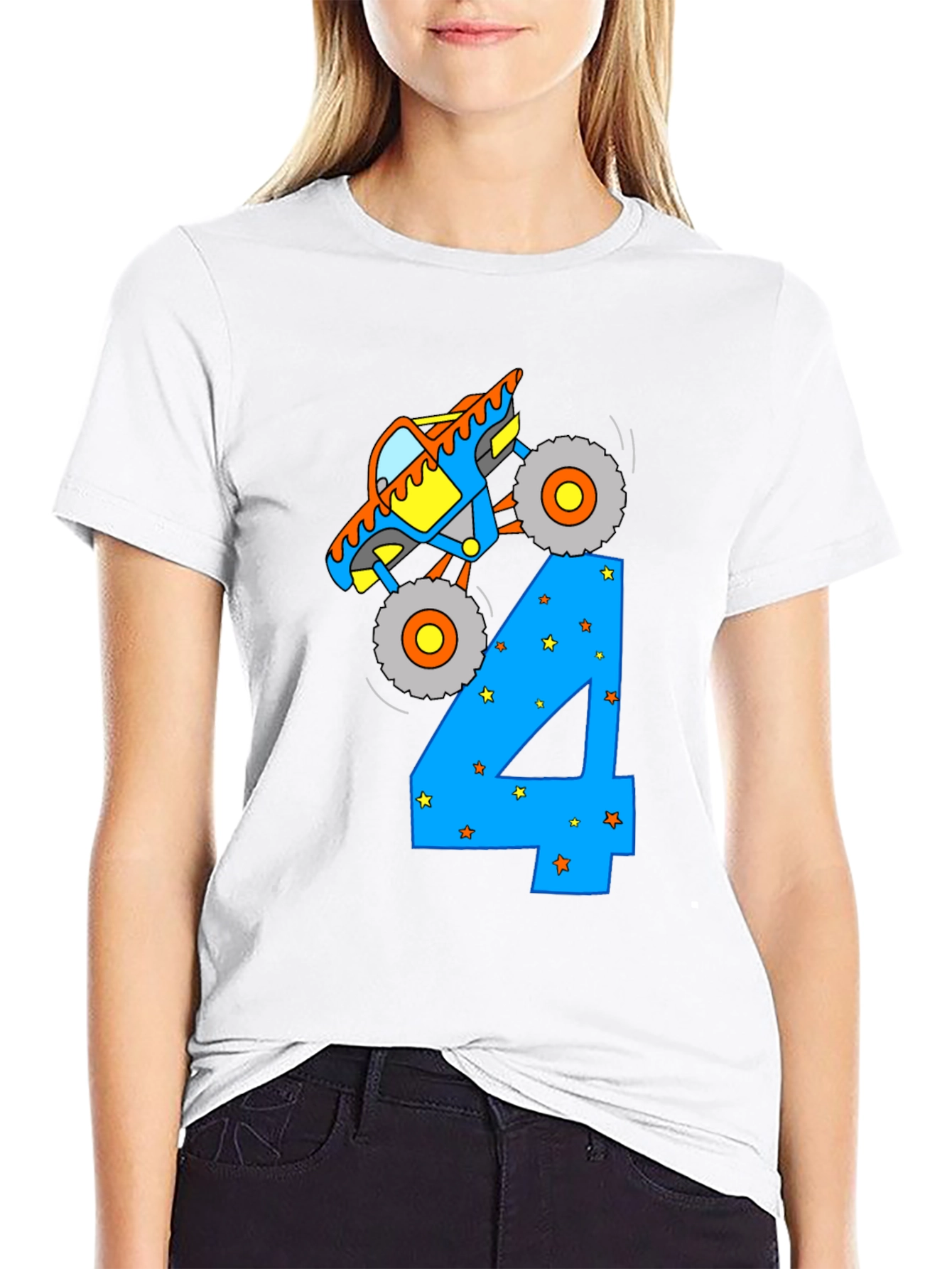 Monster Truck Birthday 4 T-Shirt